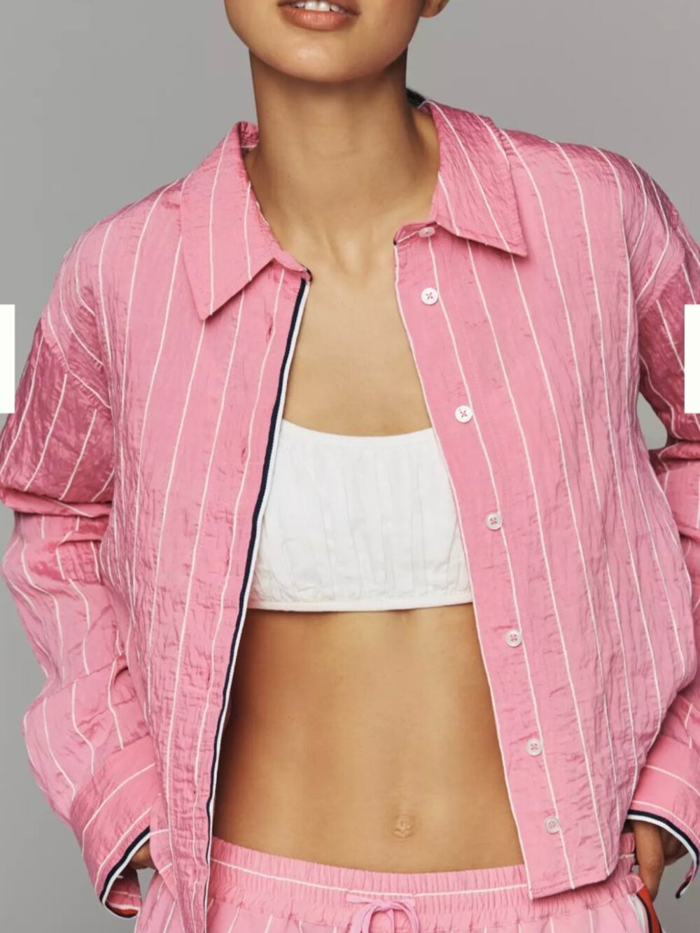 Maeve Silken Crop Buttondown Shirt Anthropologie